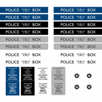 TARDIS sticker set for Character Options TARDIS toys. [] - $5.00 ...